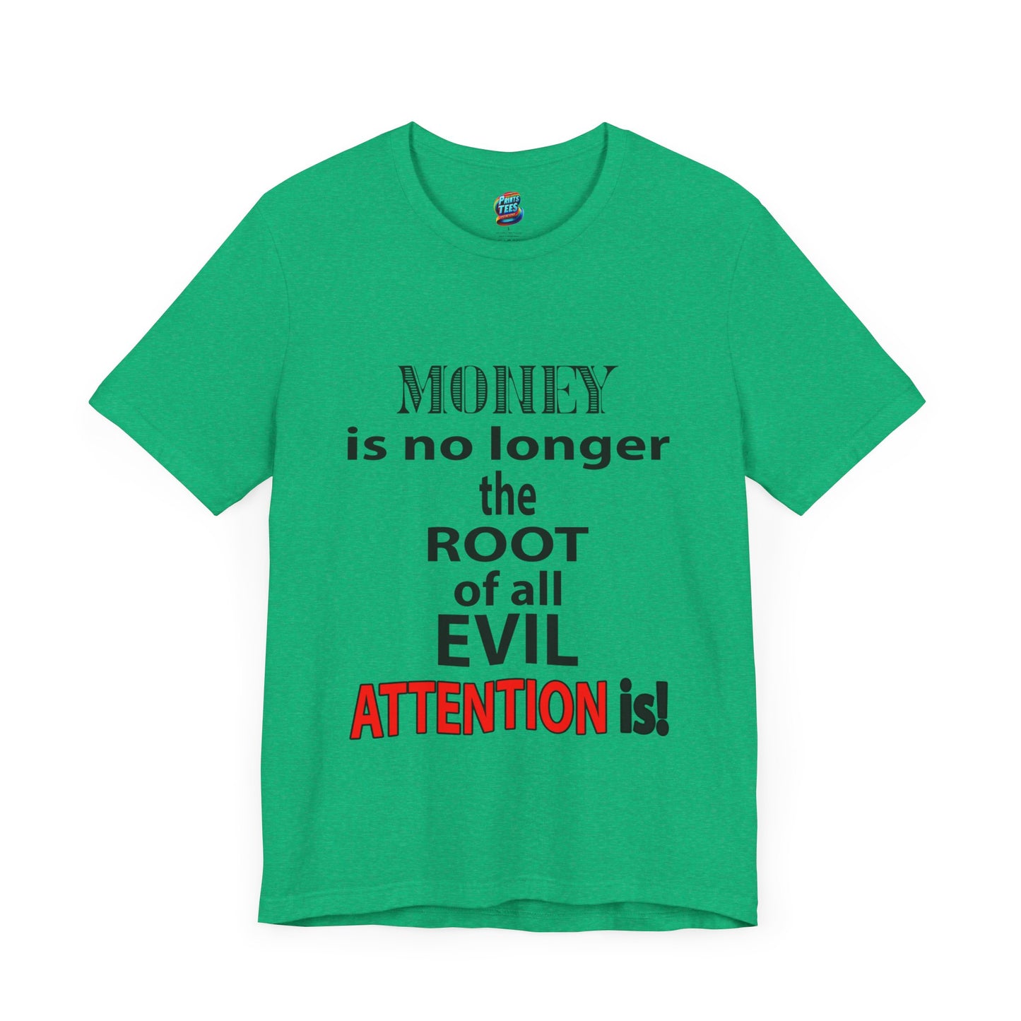 Root of evil-Attention-Jersey Knit T-Shirt