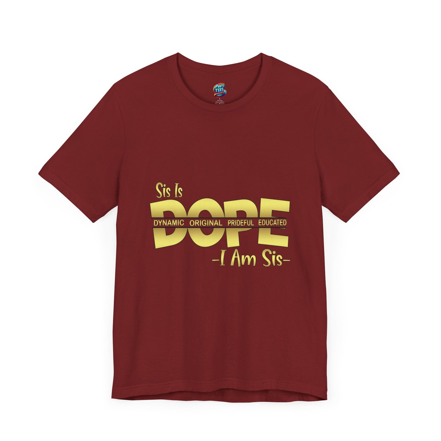 Sis Is Dope-Gold-Jersey Knit T-Shirt
