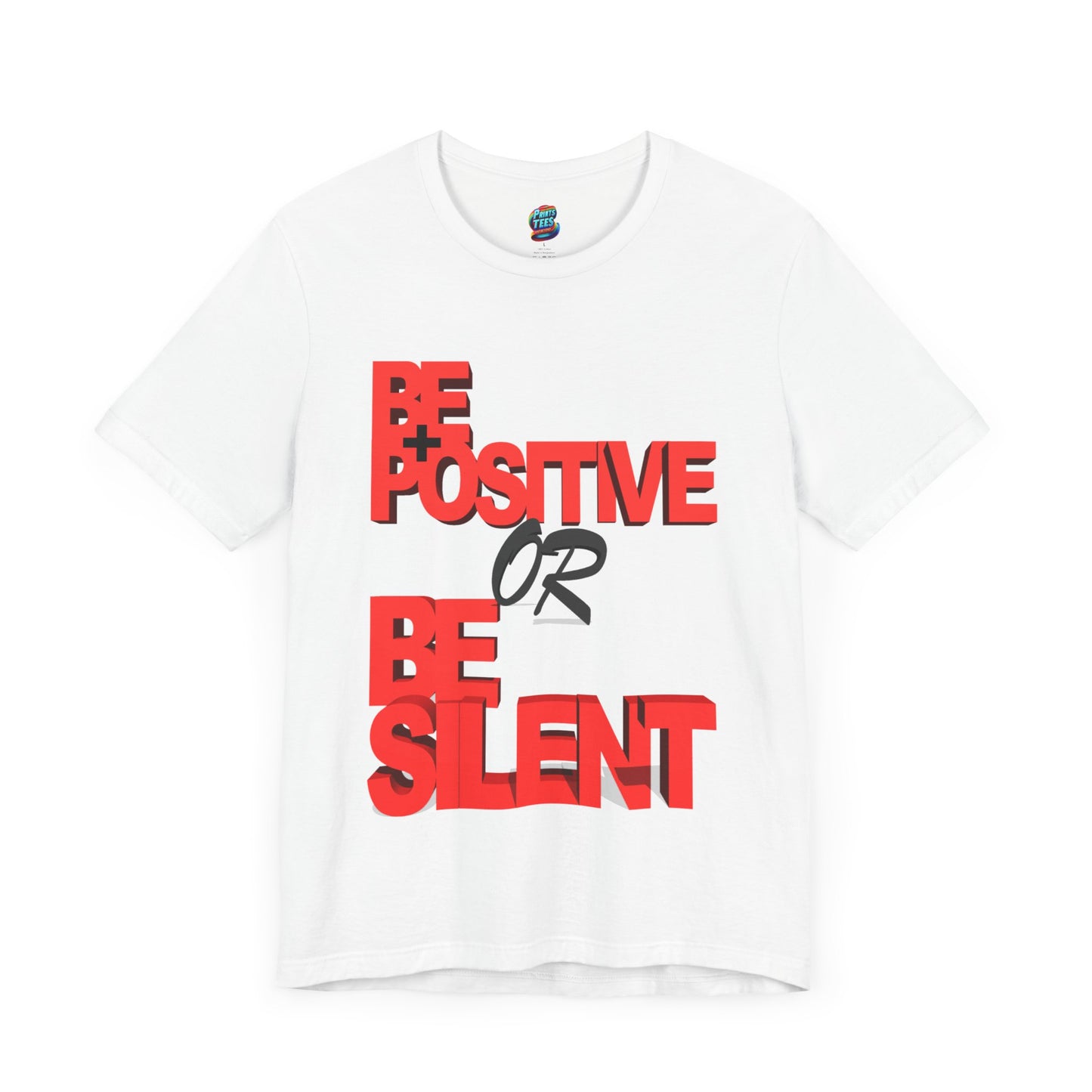 Be Positive-Jersey Knit T-Shirt