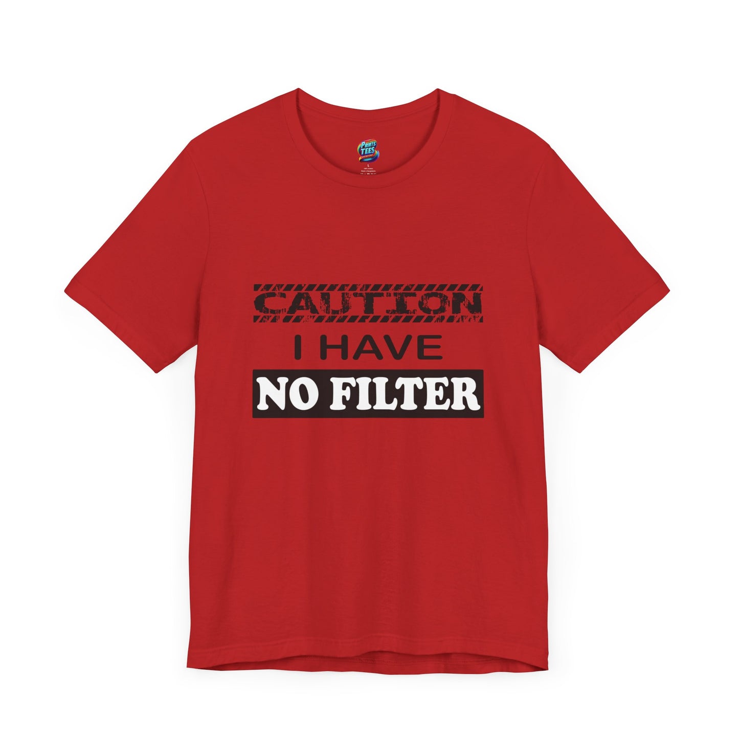 Caution-No Filter-Jersey Knit T-Shirt