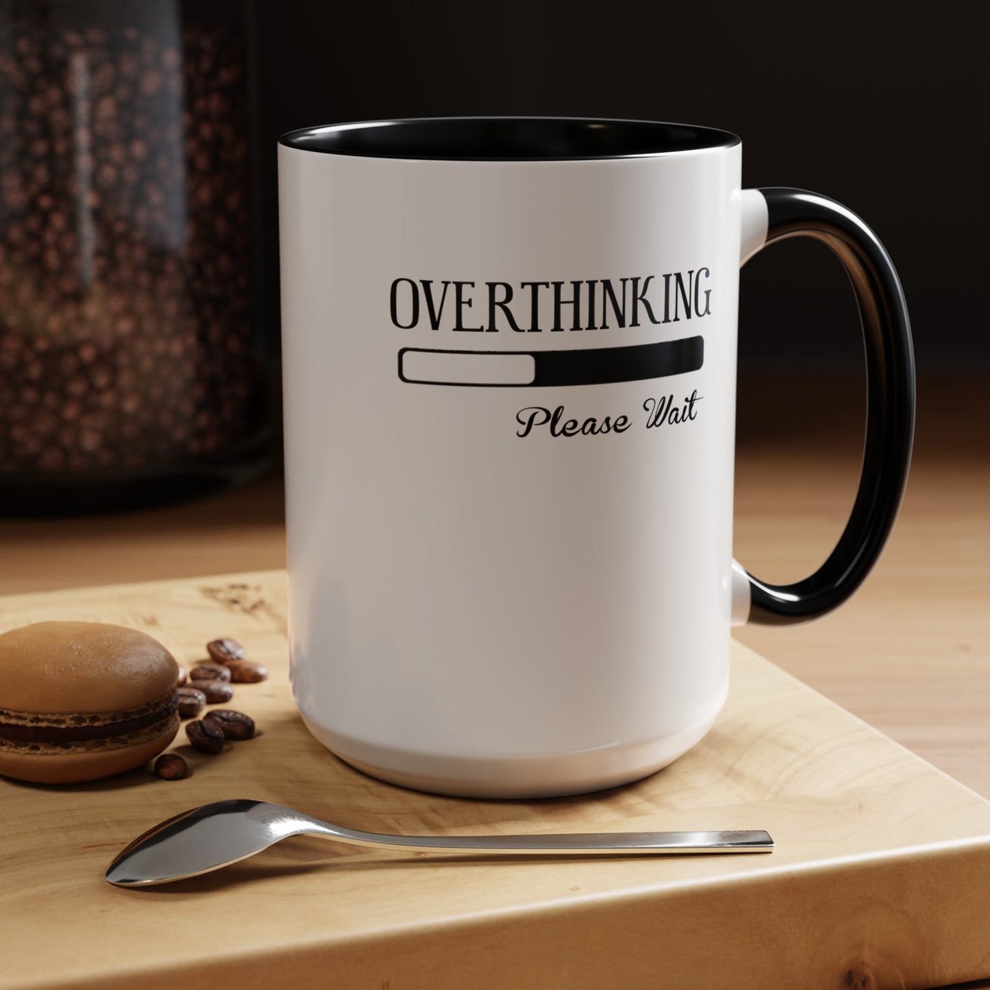 Overthinking-Accent Coffee Mug (11, 15oz)