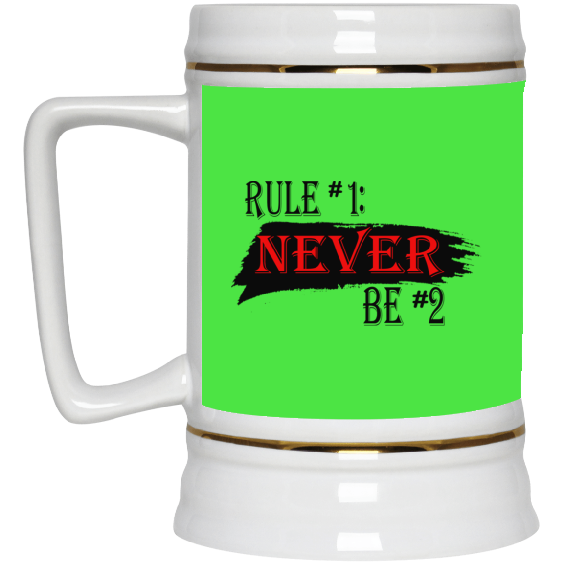Never #2-Beer Stein 22oz.