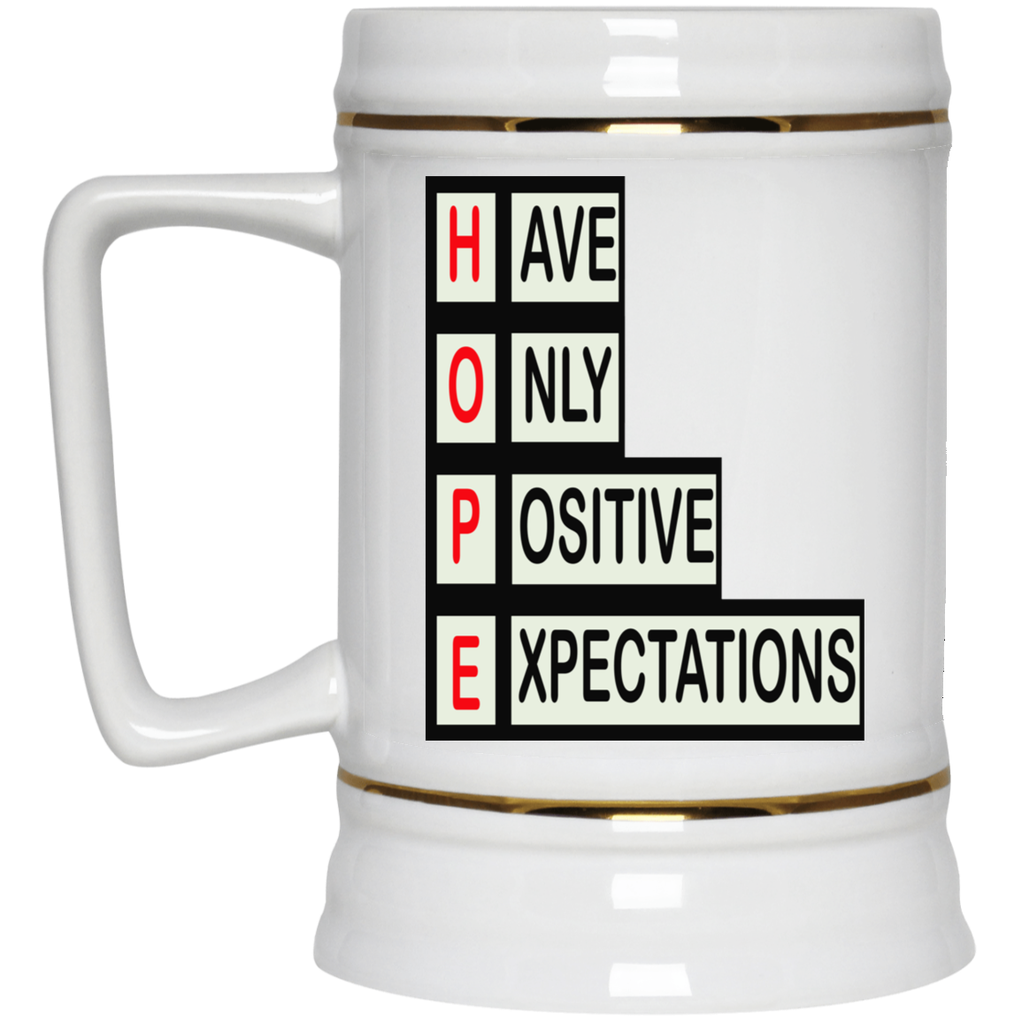 Hope Blocks-Beer Stein 22oz.