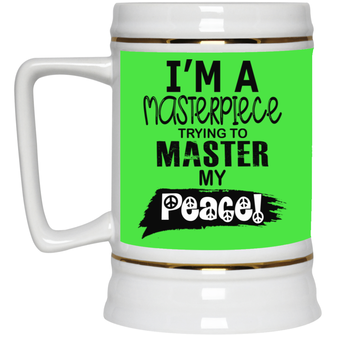 Master Peace-Black-Beer Stein 22oz.