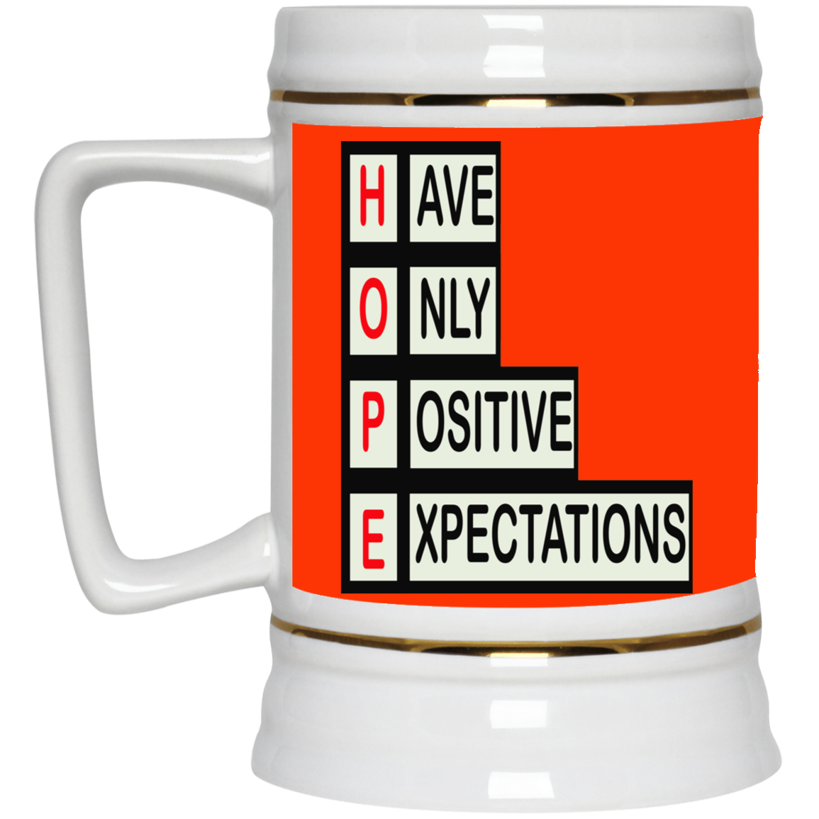 Hope Blocks-Beer Stein 22oz.