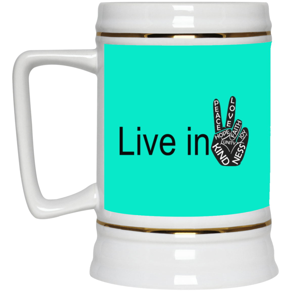 Hand Peace-Beer Stein 22oz.