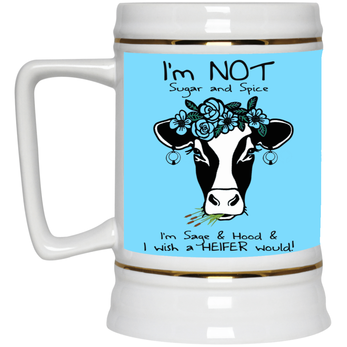 Sage and Hood-Beer Stein 22oz.