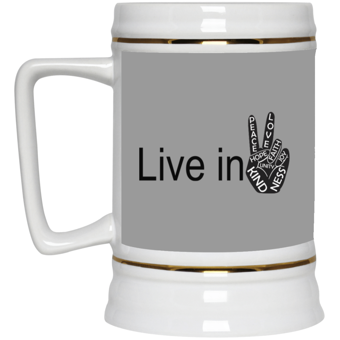 Hand Peace-Beer Stein 22oz.