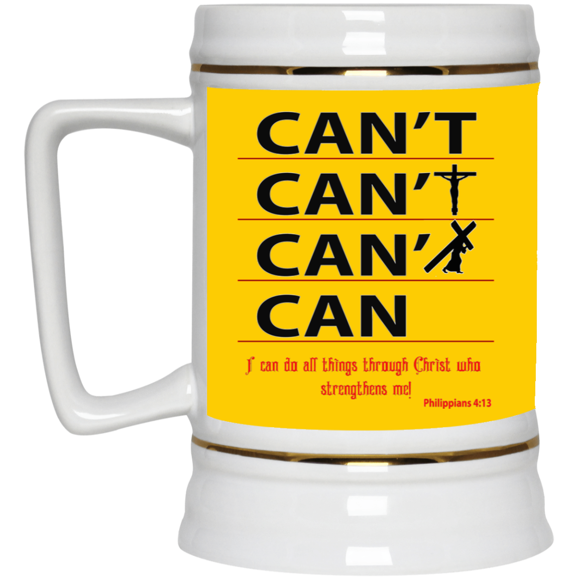 Through Christ-Beer Stein 22oz.