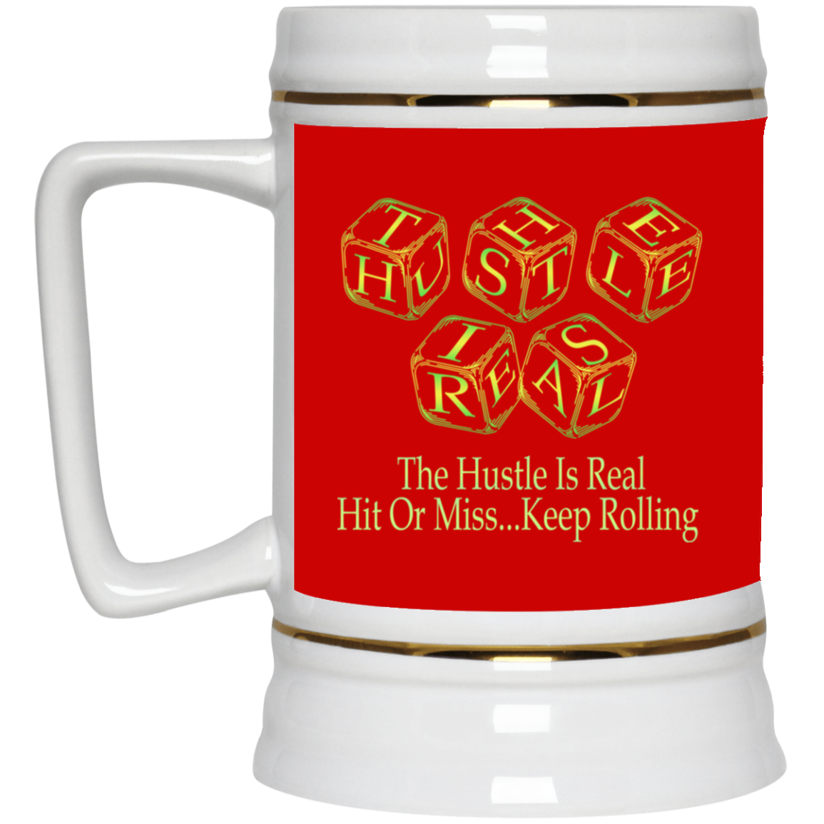 The Hustle-Beer Stein 22oz.