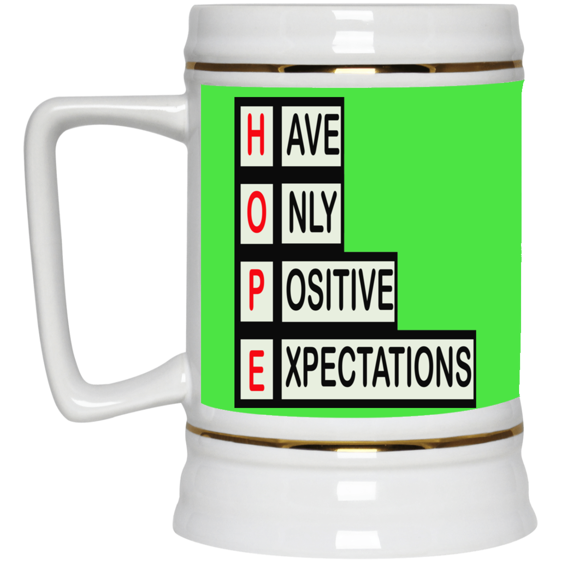 Hope Blocks-Beer Stein 22oz.