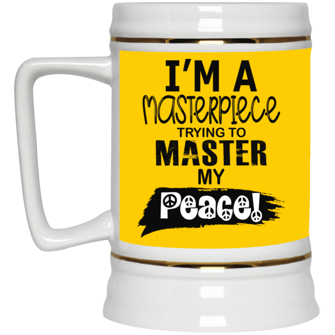 Master Peace-Black-Beer Stein 22oz.