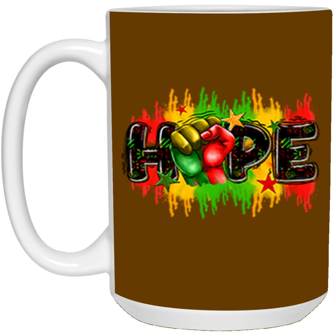 Hope Fist-15oz White Mug