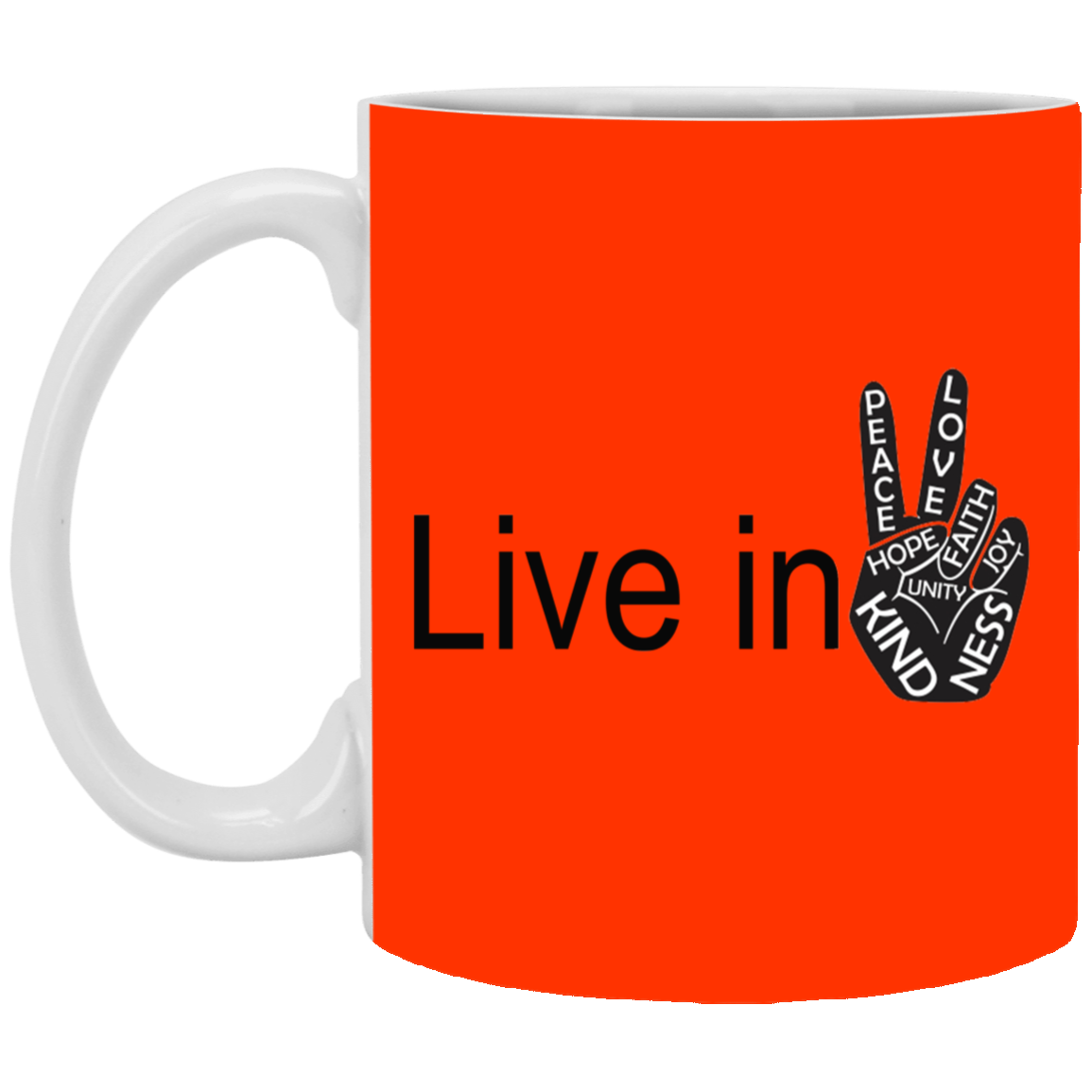 Hand Peace-11oz White Mug