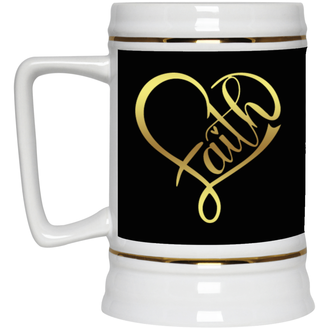 Faith Heart-Beer Stein 22oz.