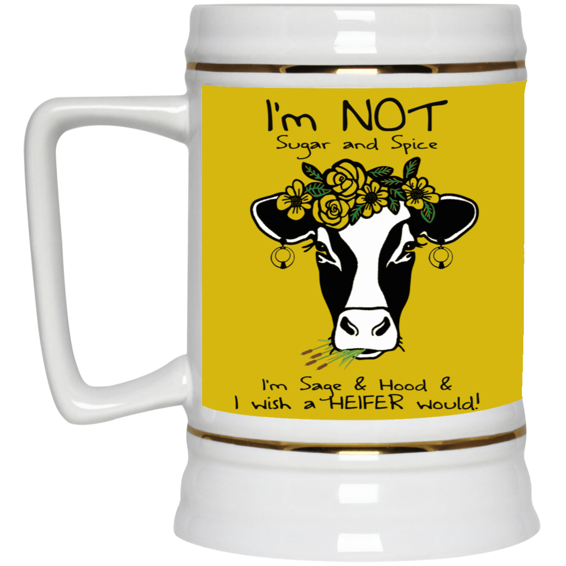Sage and Hood-Beer Stein 22oz.