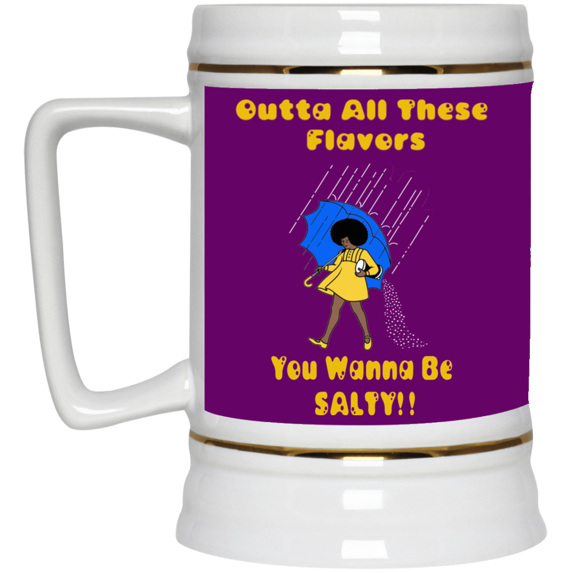 Salty-Black Girl-Beer Stein 22oz.