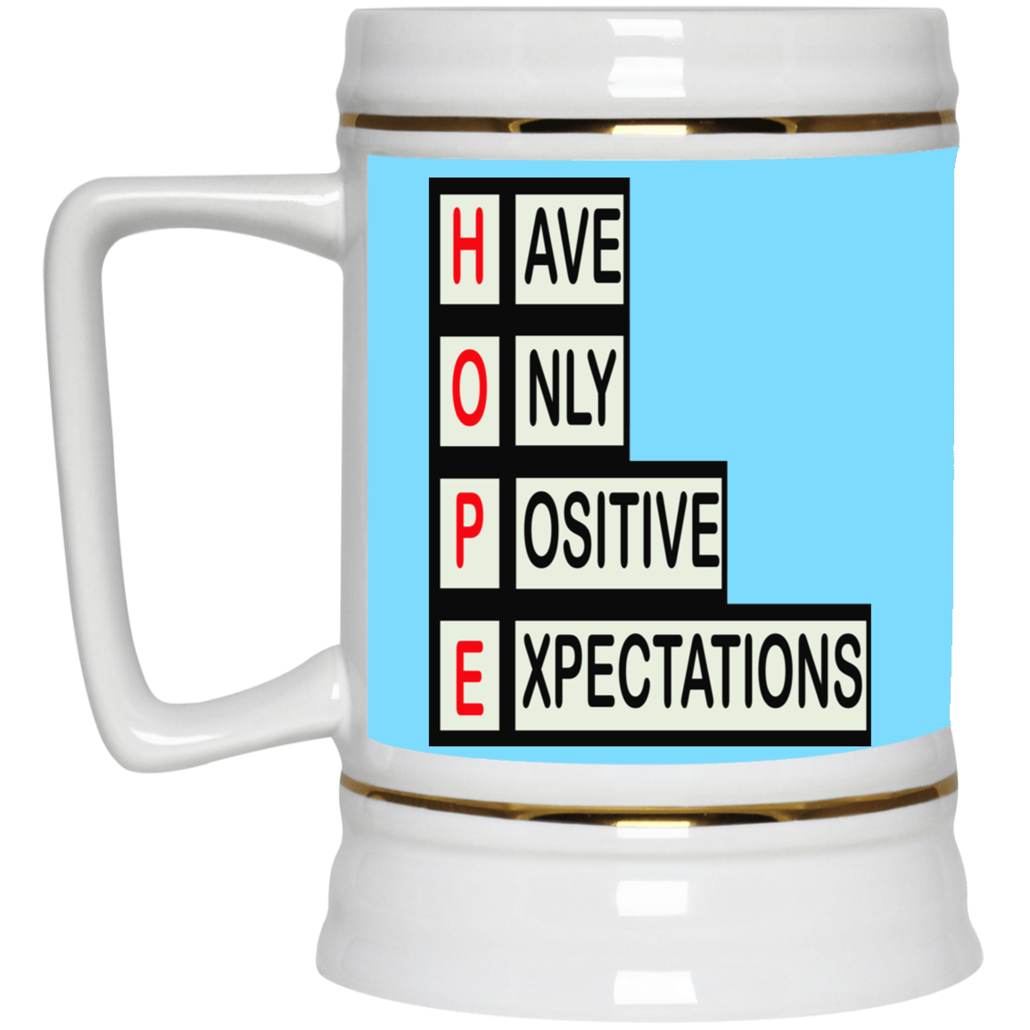 Hope Blocks-Beer Stein 22oz.