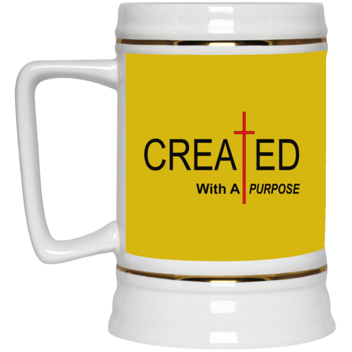 Created With Purpose-Beer Stein 22oz.