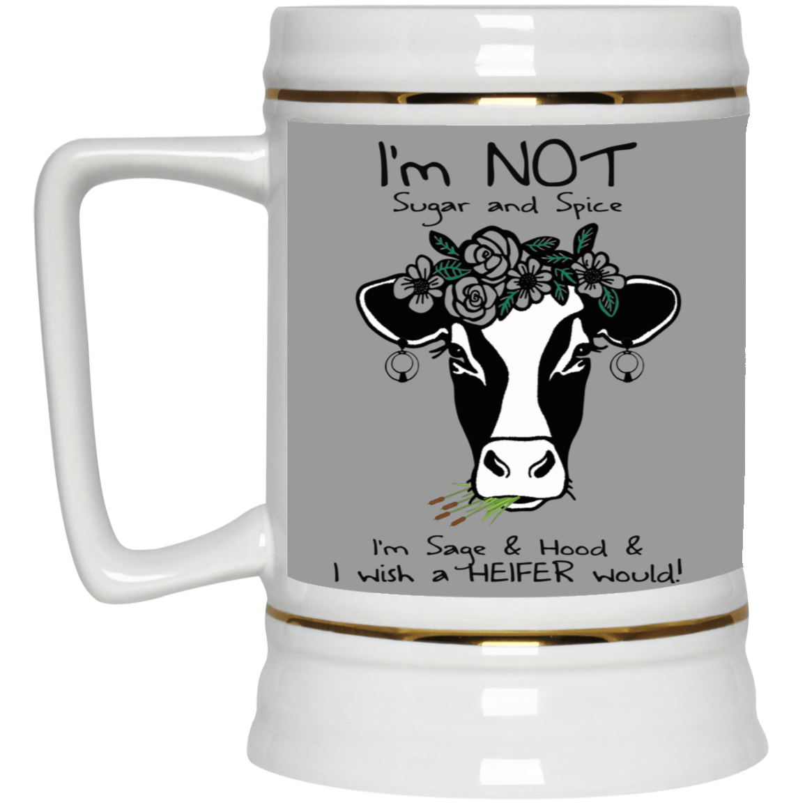 Sage and Hood-Beer Stein 22oz.