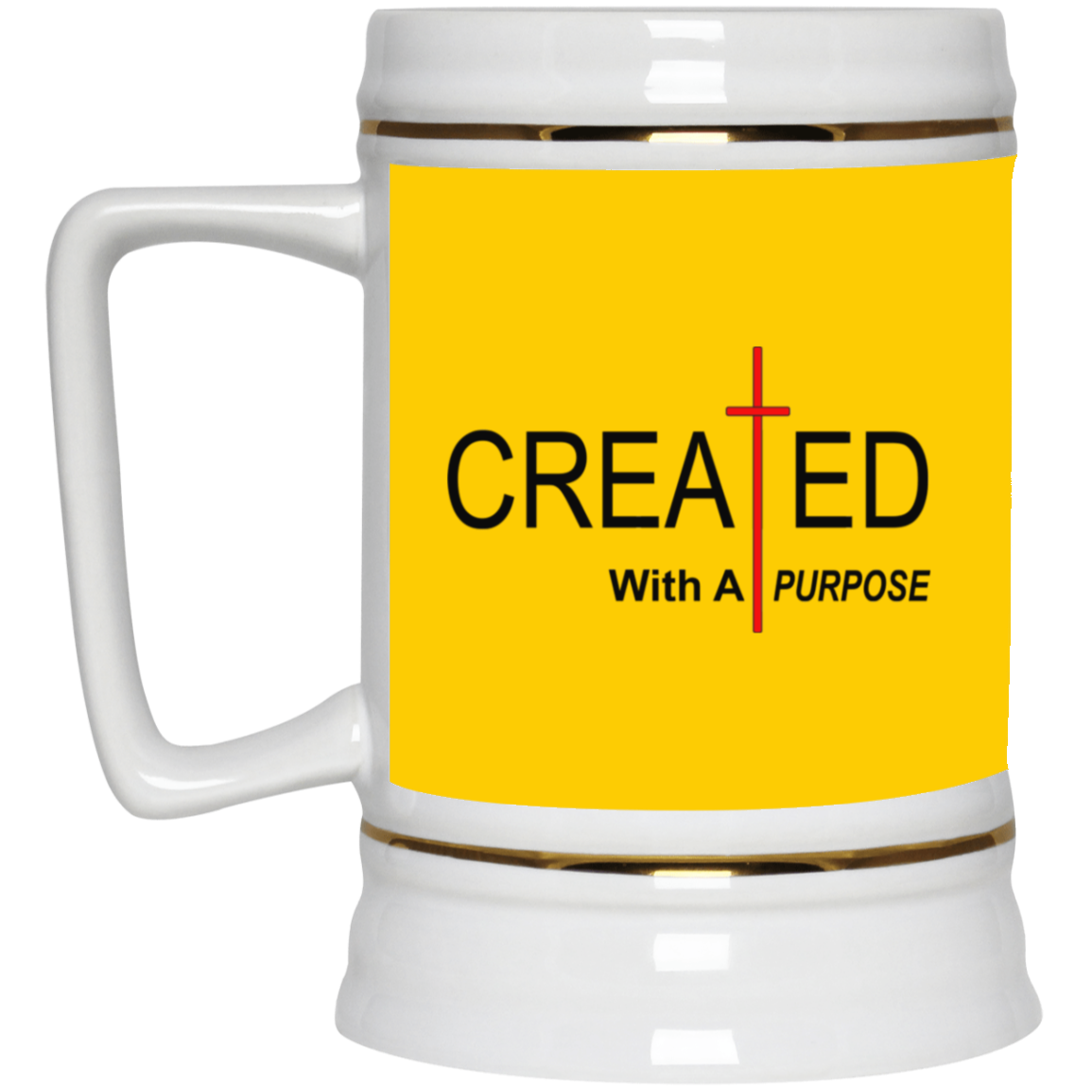 Created With Purpose-Beer Stein 22oz.