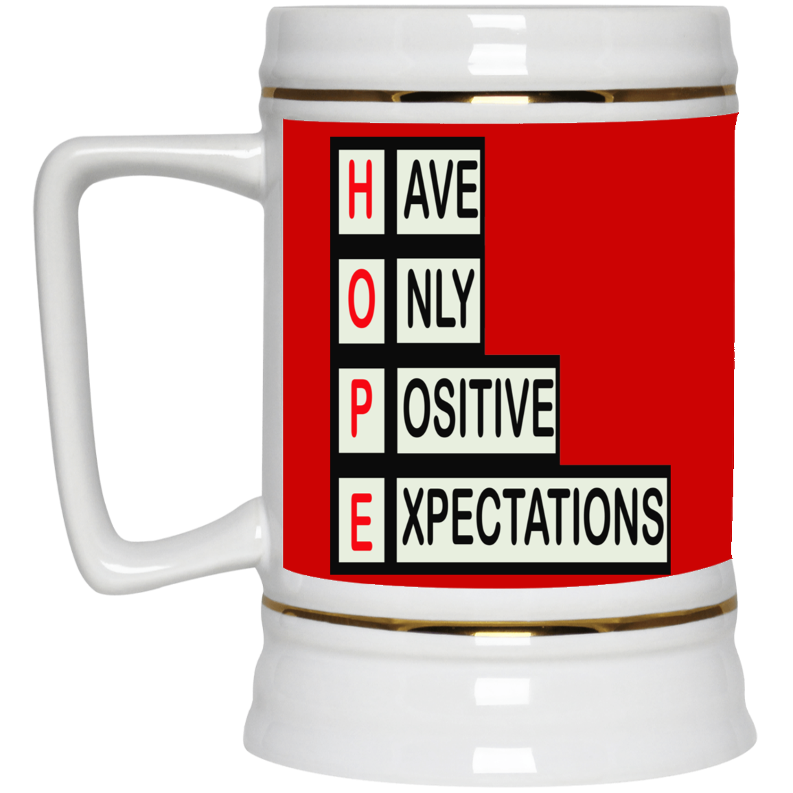 Hope Blocks-Beer Stein 22oz.