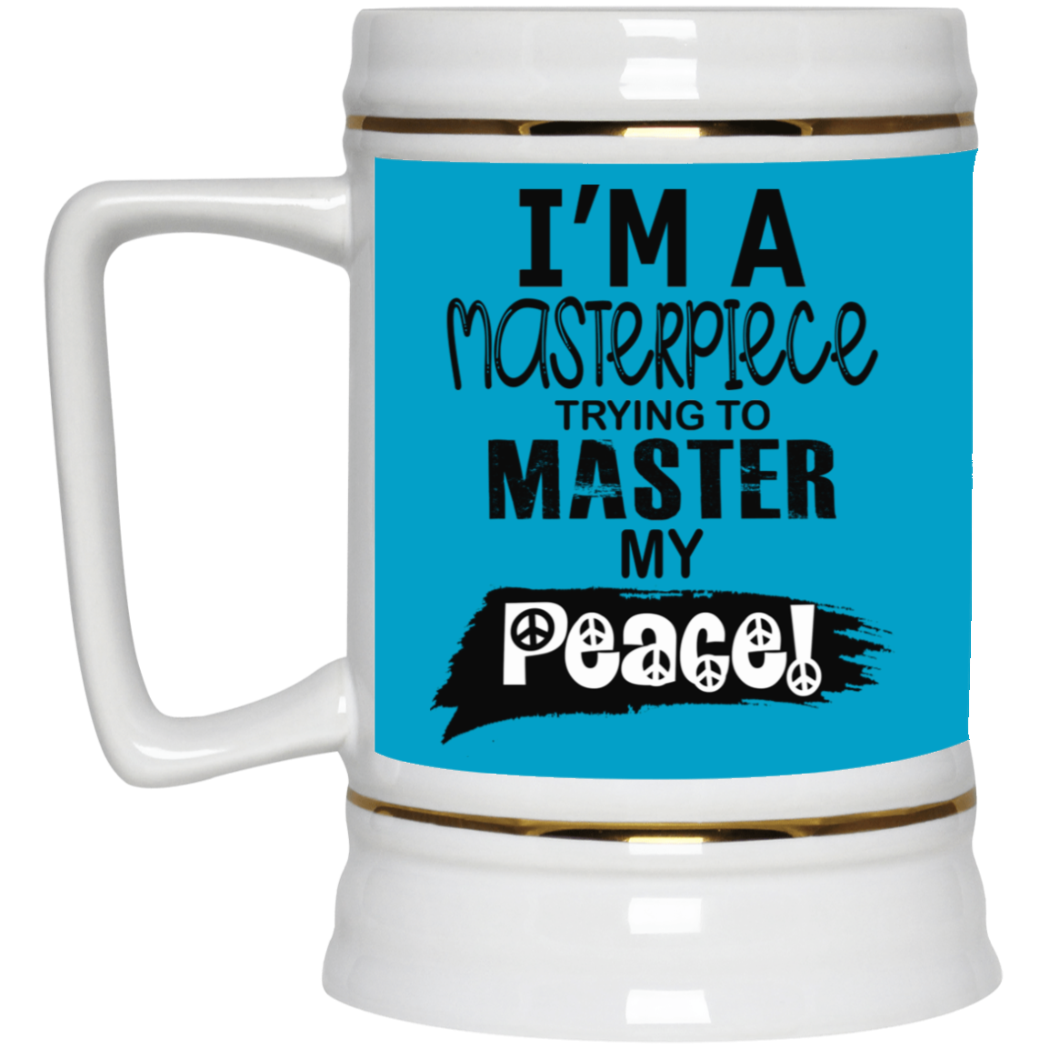 Master Peace-Black-Beer Stein 22oz.