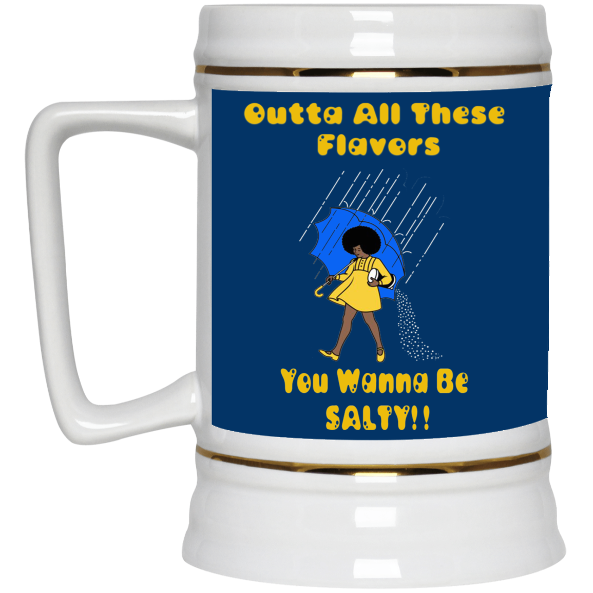 Salty-Black Girl-Beer Stein 22oz.