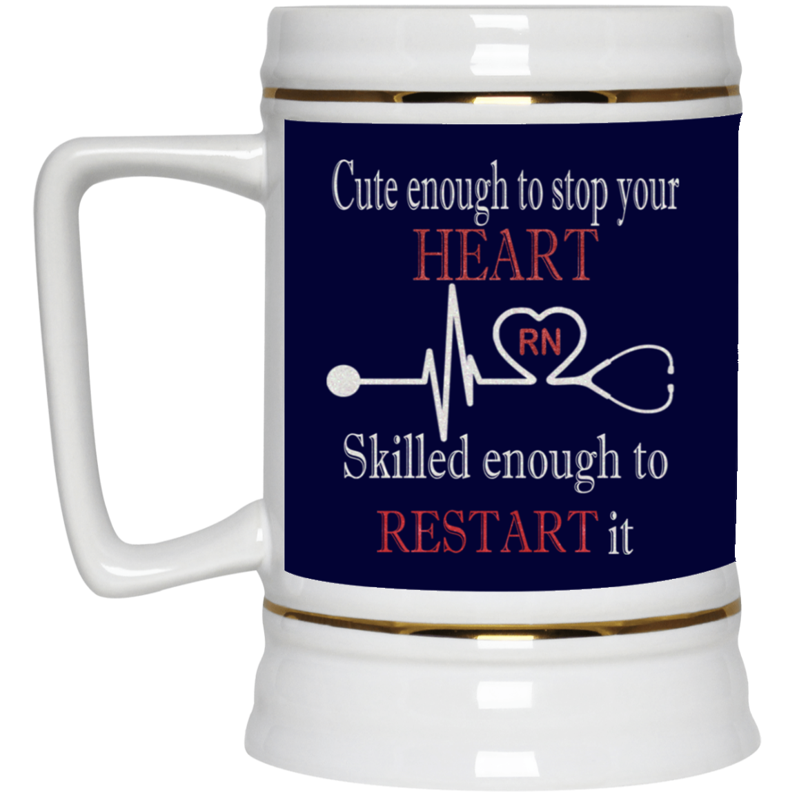 Stop Heart-Beer Stein 22oz.