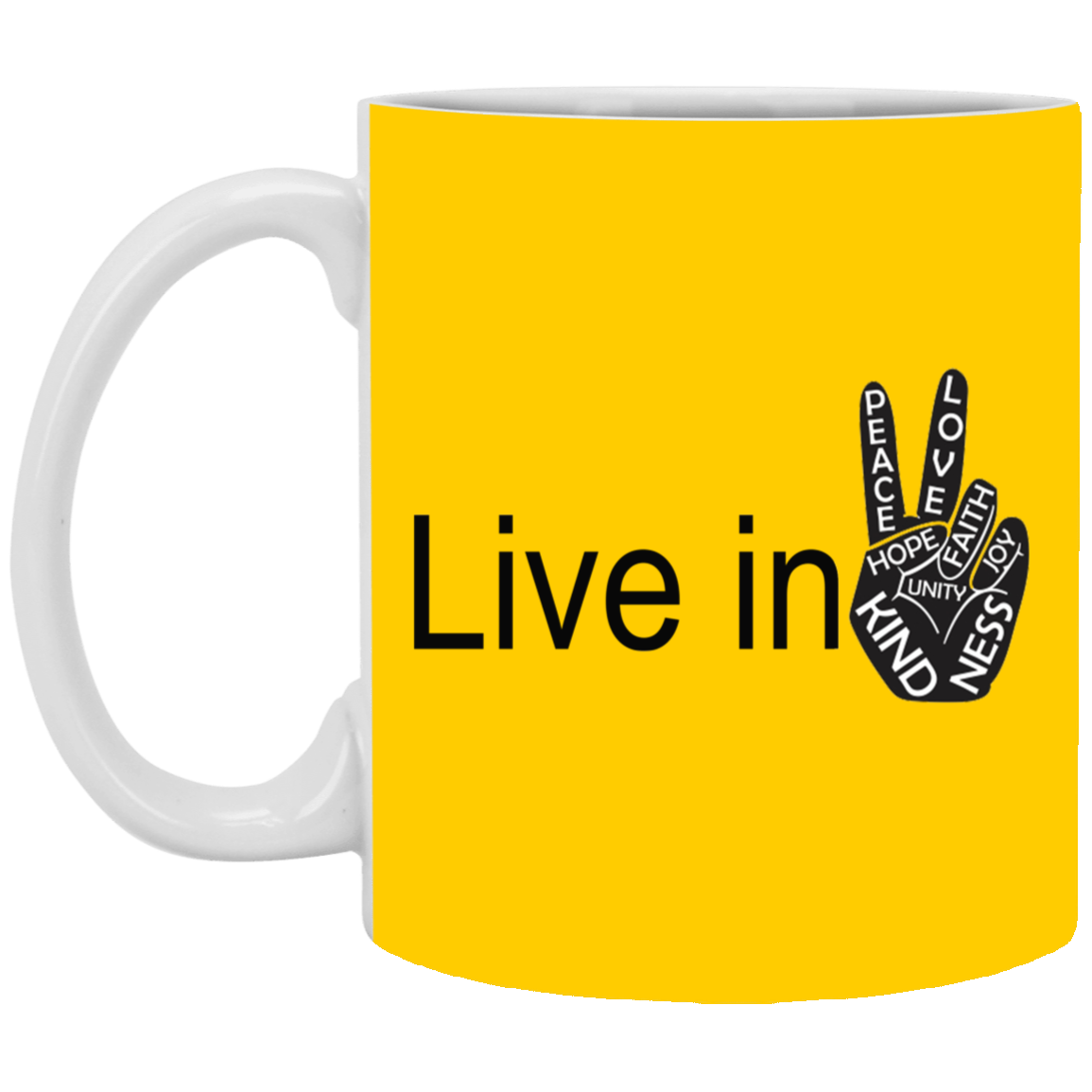 Hand Peace-11oz White Mug