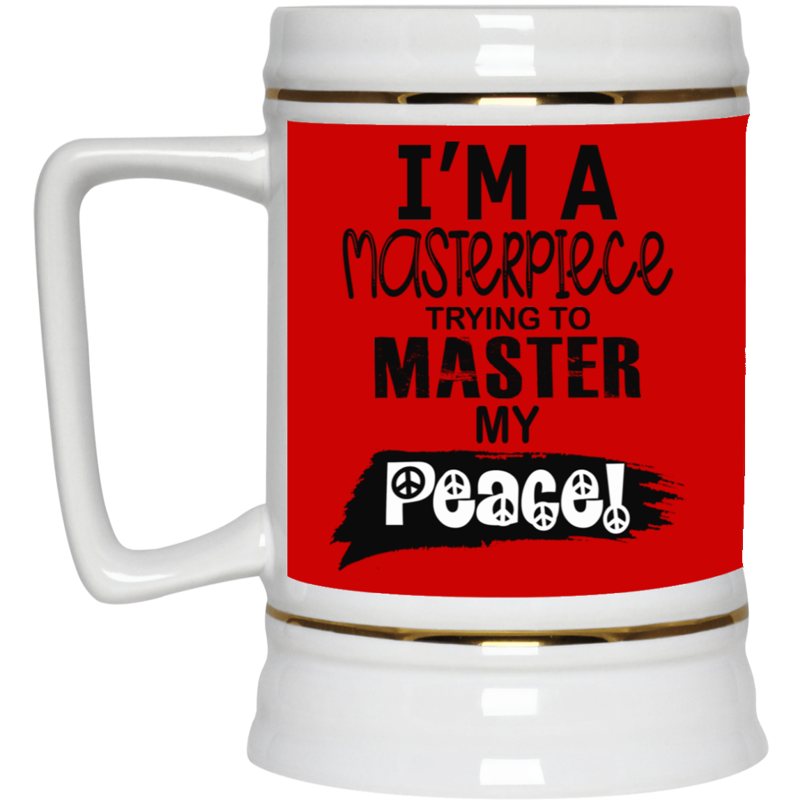 Master Peace-Black-Beer Stein 22oz.