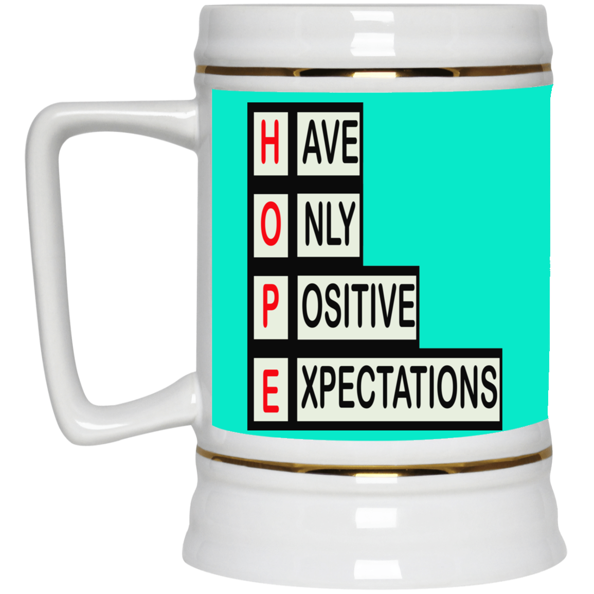 Hope Blocks-Beer Stein 22oz.