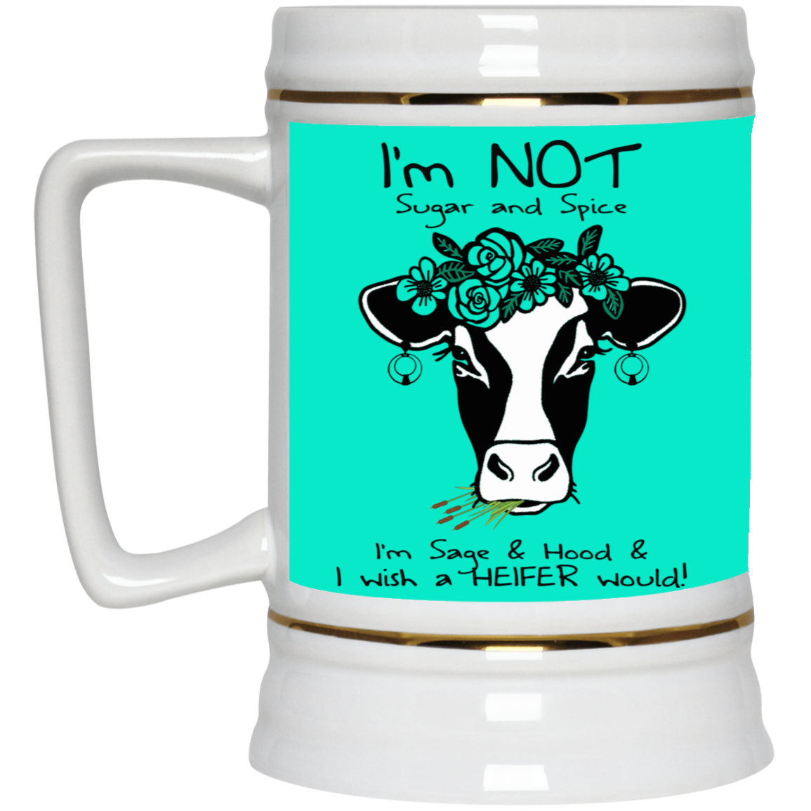 Sage and Hood-Beer Stein 22oz.
