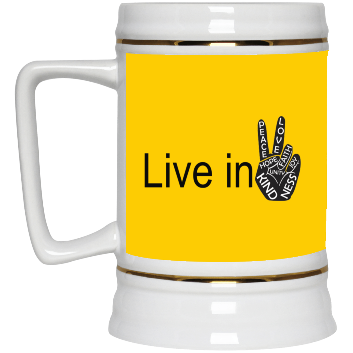 Hand Peace-Beer Stein 22oz.
