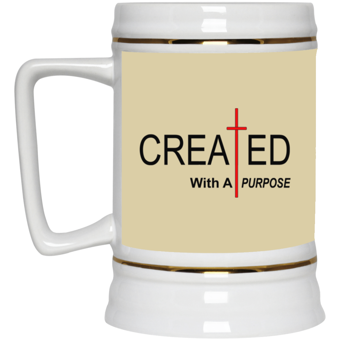 Created With Purpose-Beer Stein 22oz.