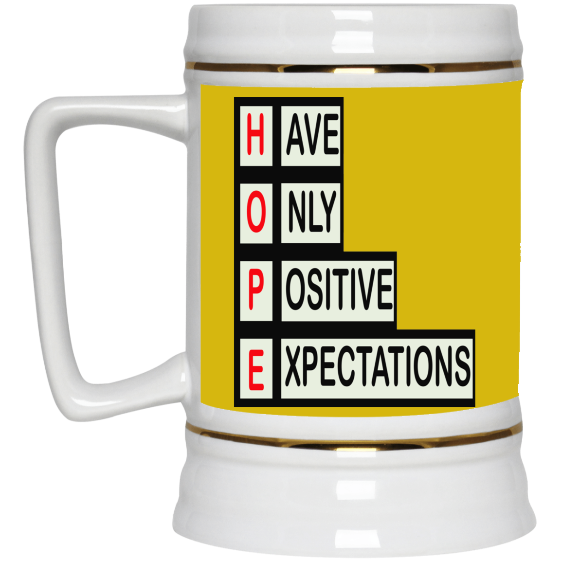 Hope Blocks-Beer Stein 22oz.