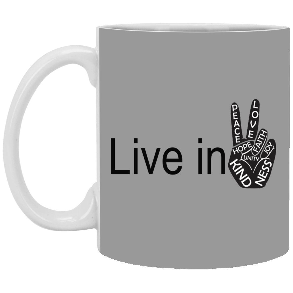 Hand Peace-11oz White Mug