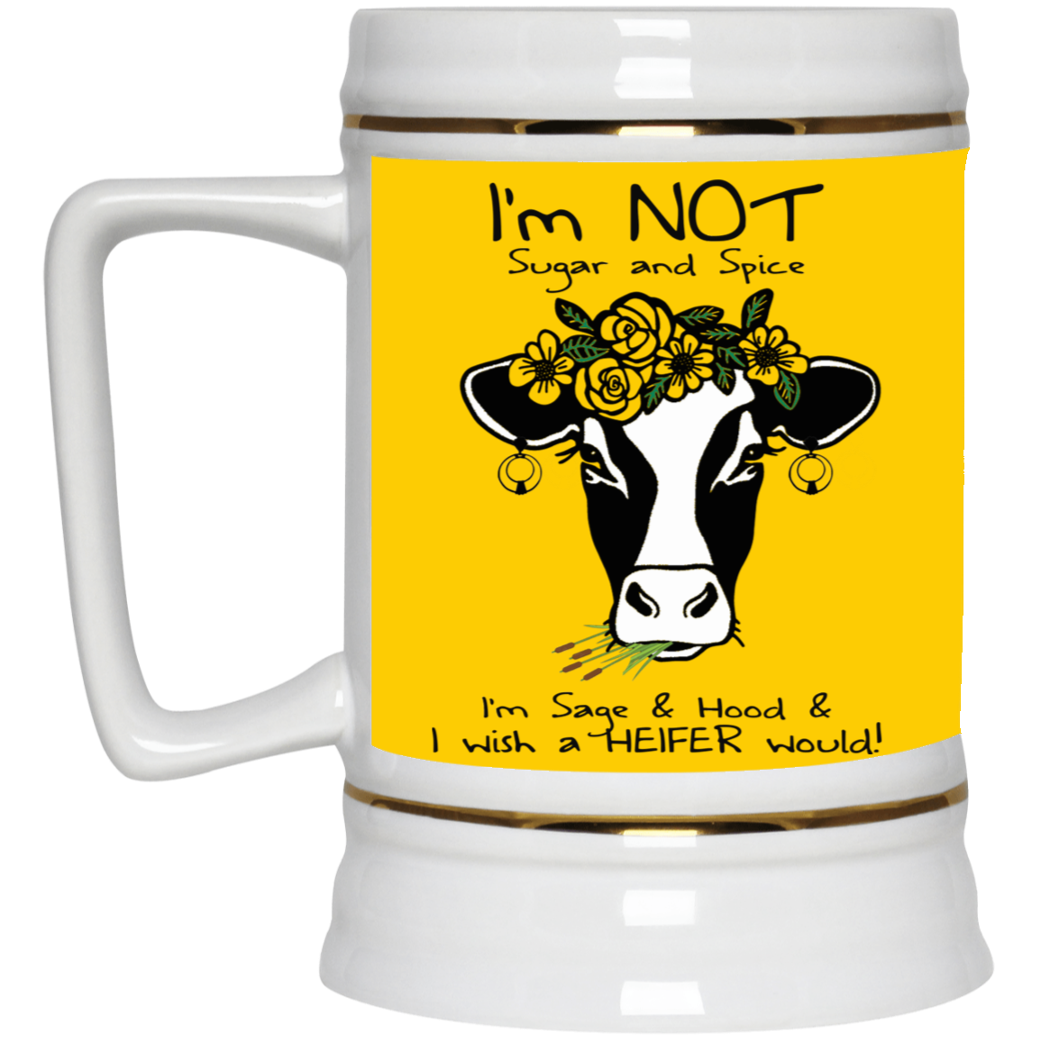 Sage and Hood-Beer Stein 22oz.