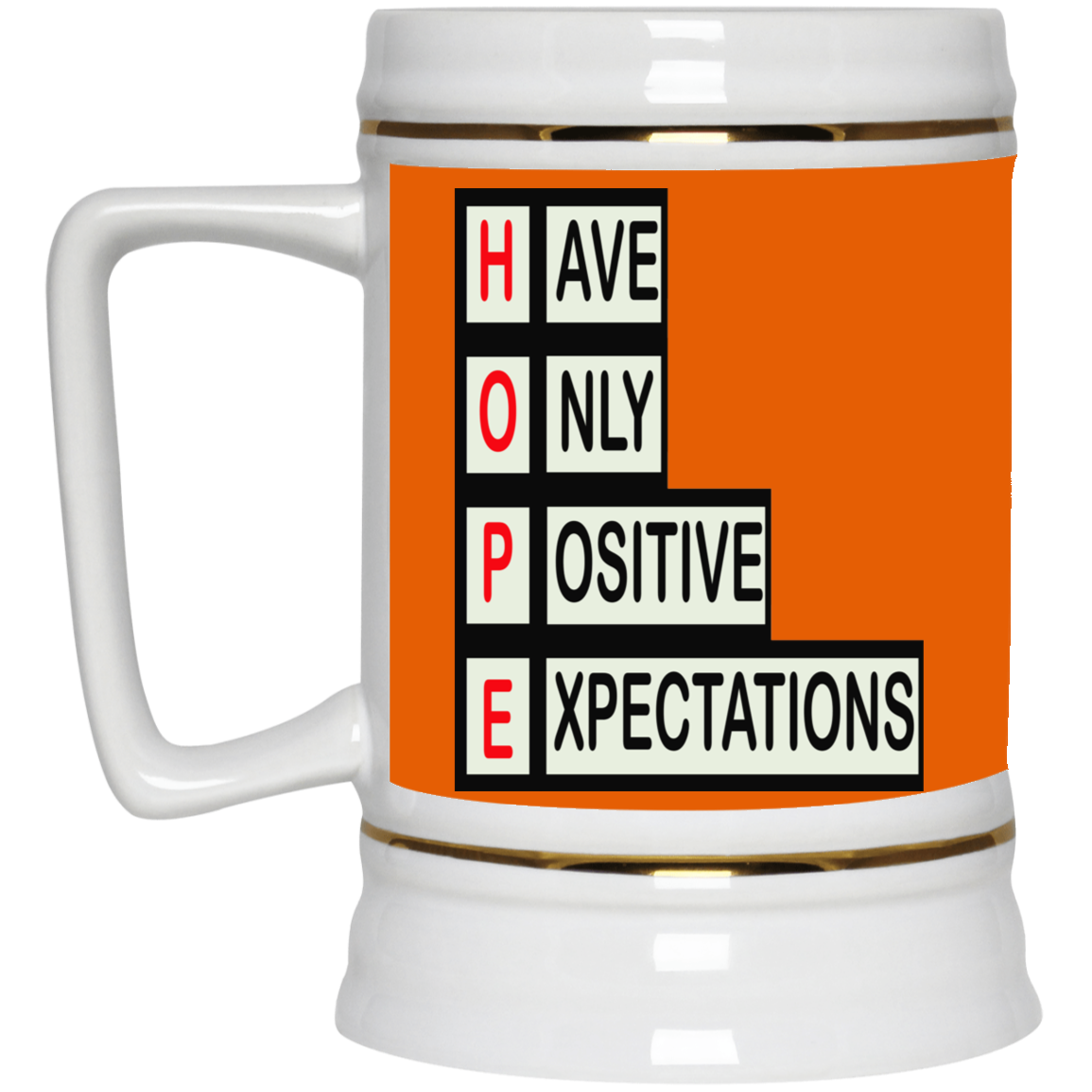 Hope Blocks-Beer Stein 22oz.