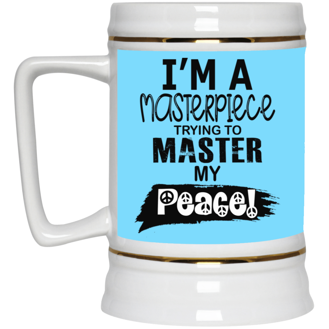 Master Peace-Black-Beer Stein 22oz.