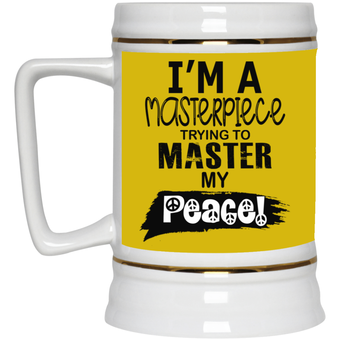 Master Peace-Black-Beer Stein 22oz.