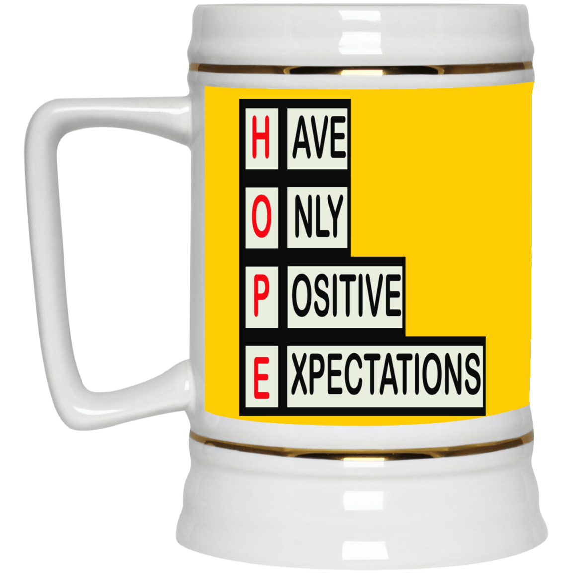 Hope Blocks-Beer Stein 22oz.