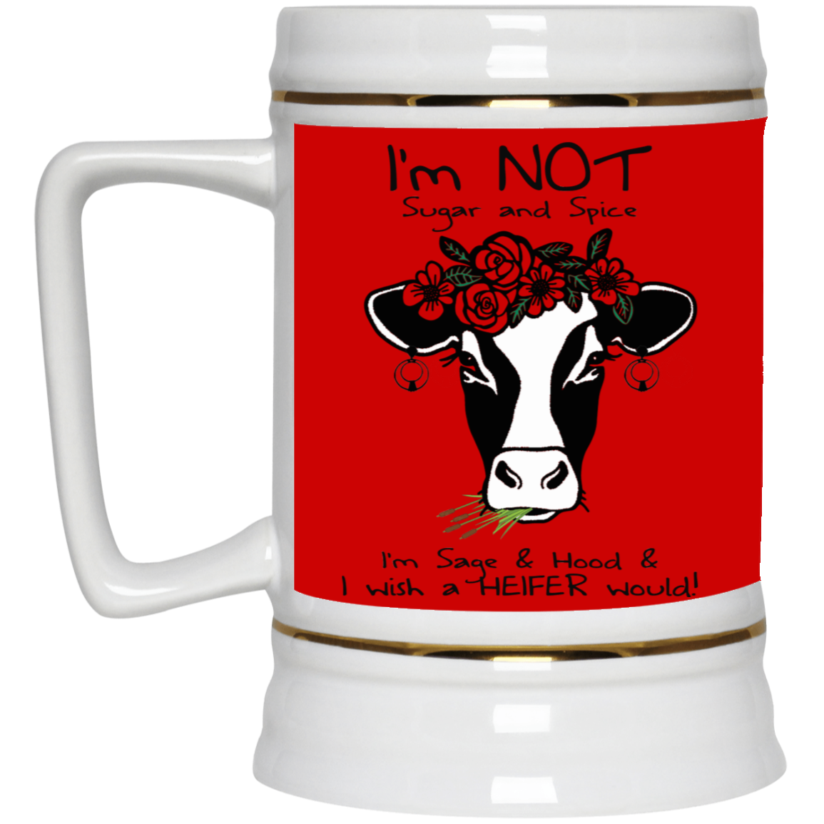 Sage and Hood-Beer Stein 22oz.