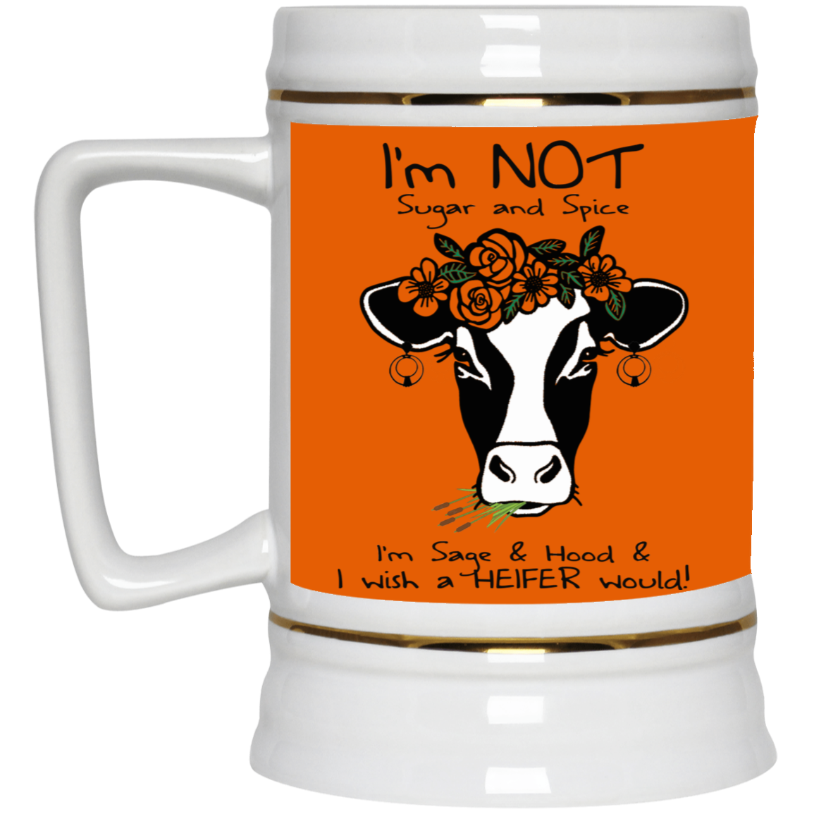Sage and Hood-Beer Stein 22oz.