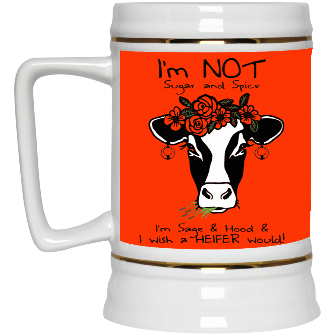 Sage and Hood-Beer Stein 22oz.