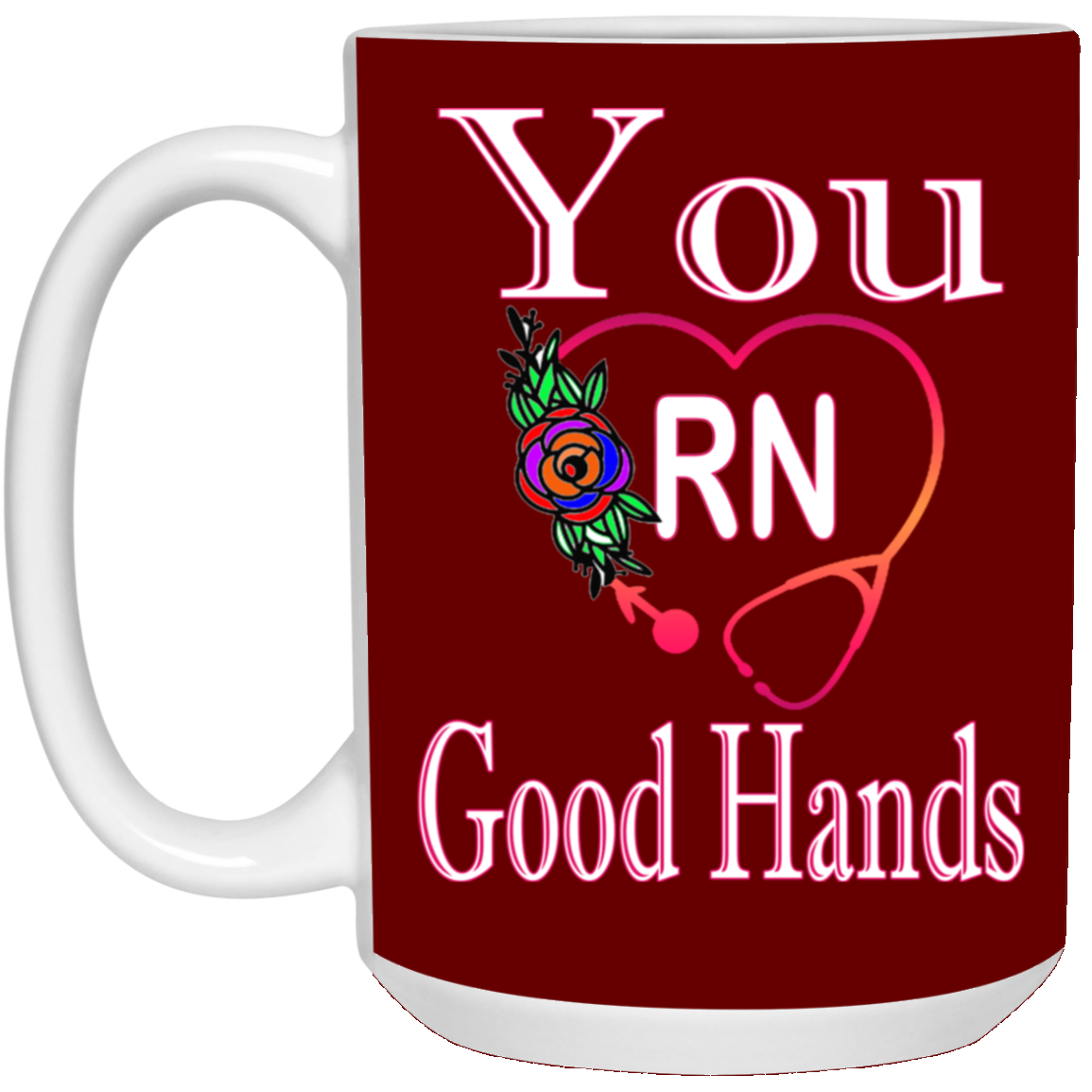 Good Hands-15oz White Mug