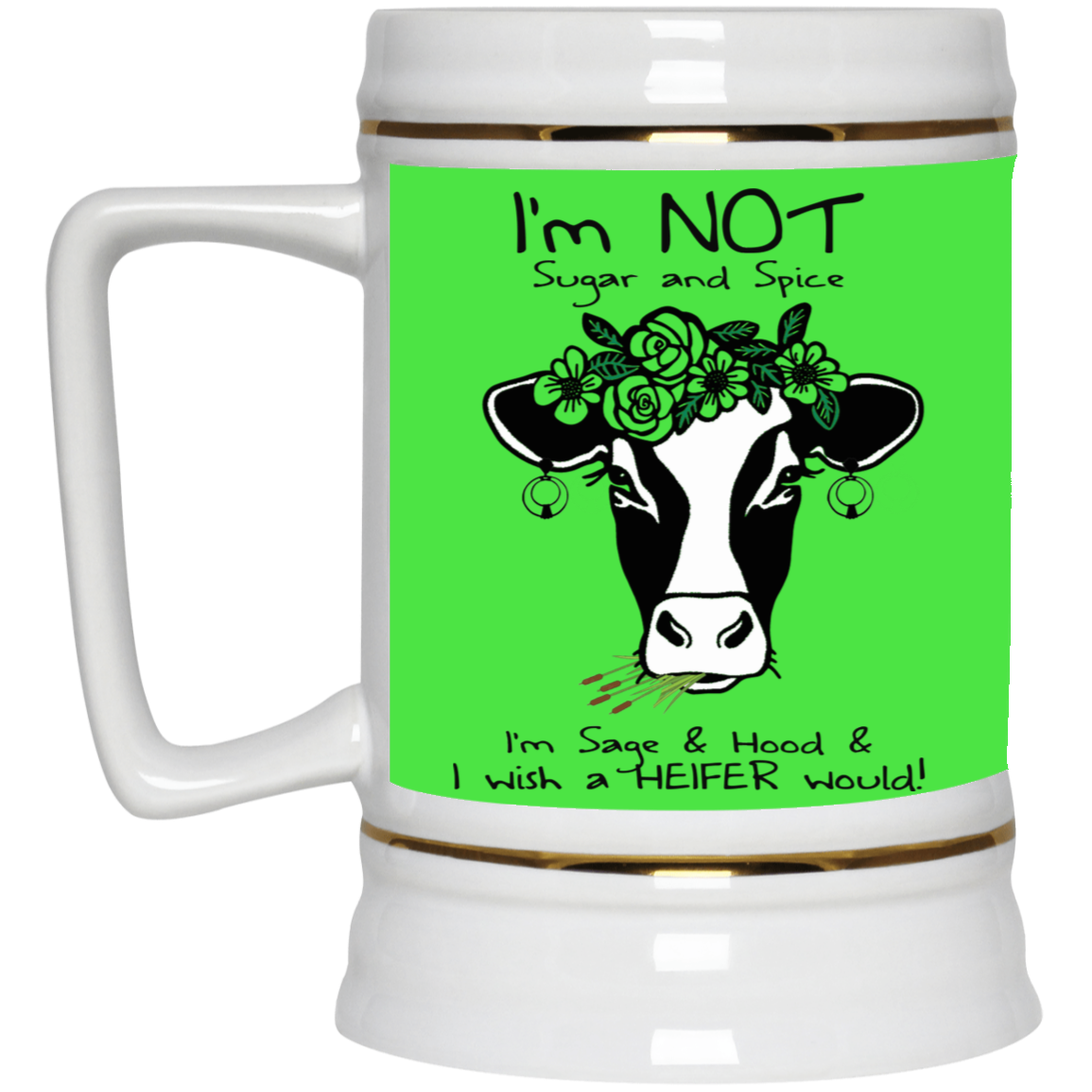 Sage and Hood-Beer Stein 22oz.