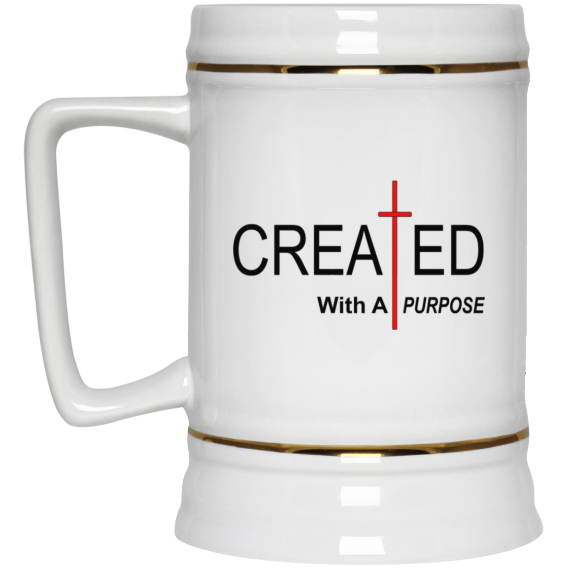 Created With Purpose-Beer Stein 22oz.