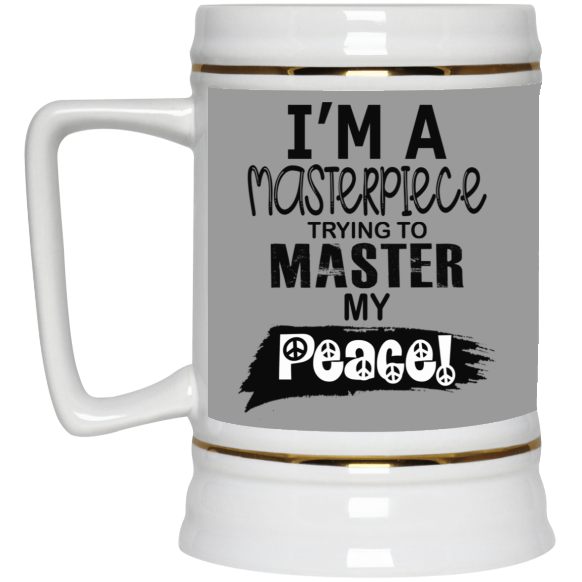 Master Peace-Black-Beer Stein 22oz.