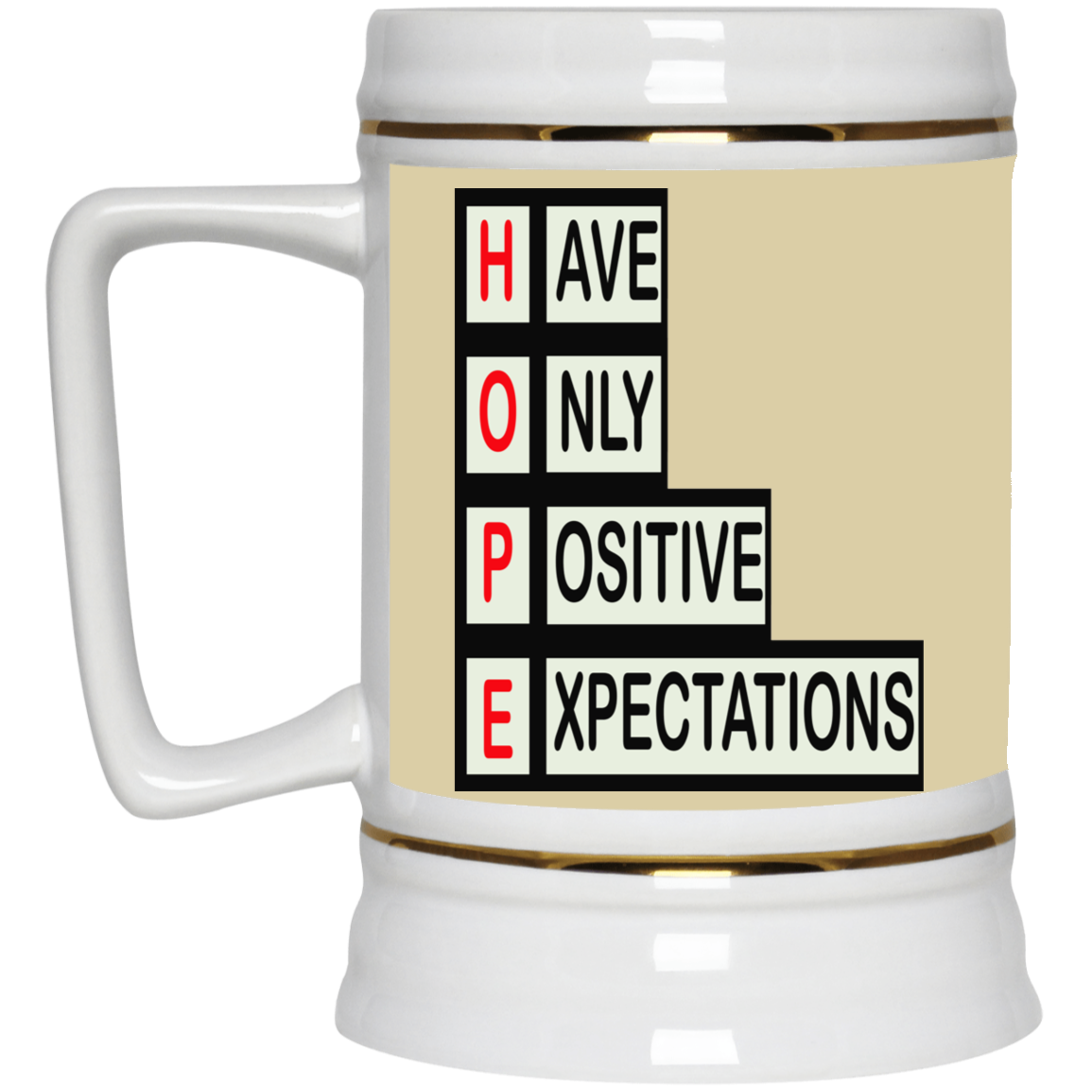 Hope Blocks-Beer Stein 22oz.